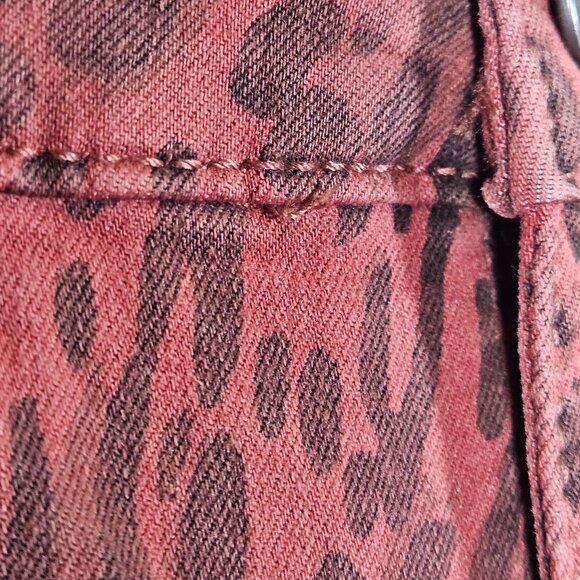 Joes High Rise Skinny Leopard Print Jeans Size 28 Red & Black Womens Denim Pants - Picture 5 of 16
